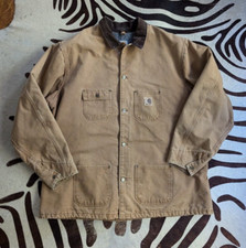 Carhartt Chore Coat Adult 3XL Tall Brown Corduroy Blanket Lined Barn Work Jacket
