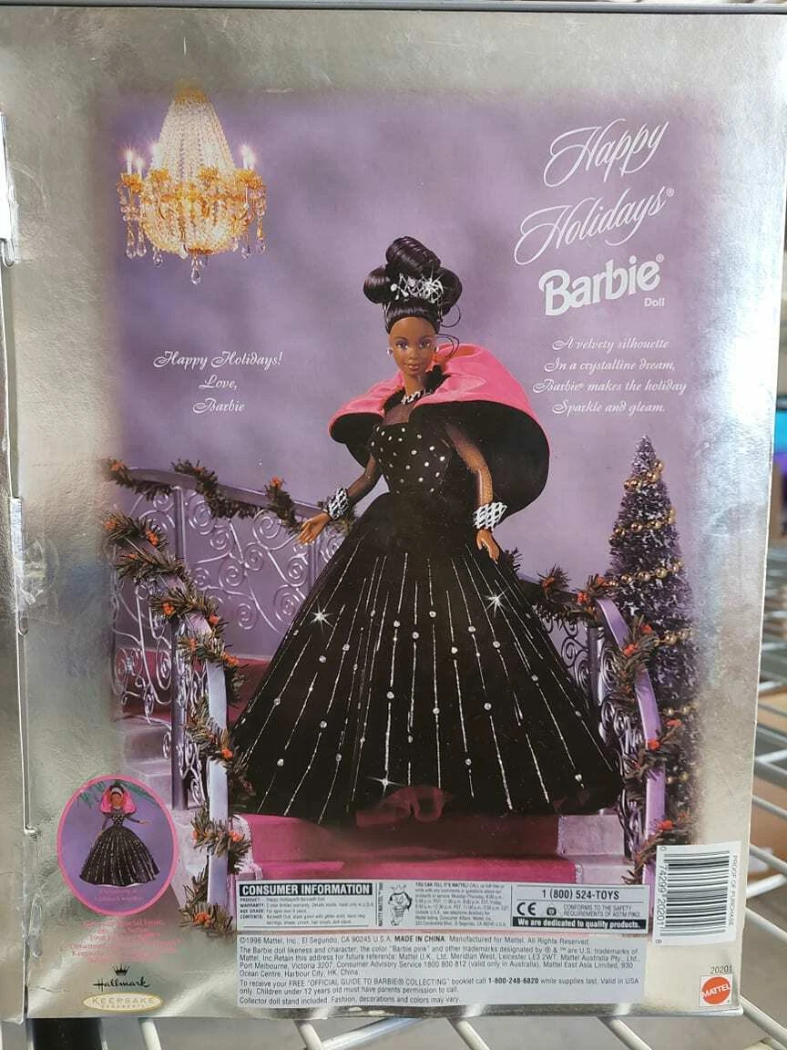 Happy Holiday Barbie Black African American 1998
