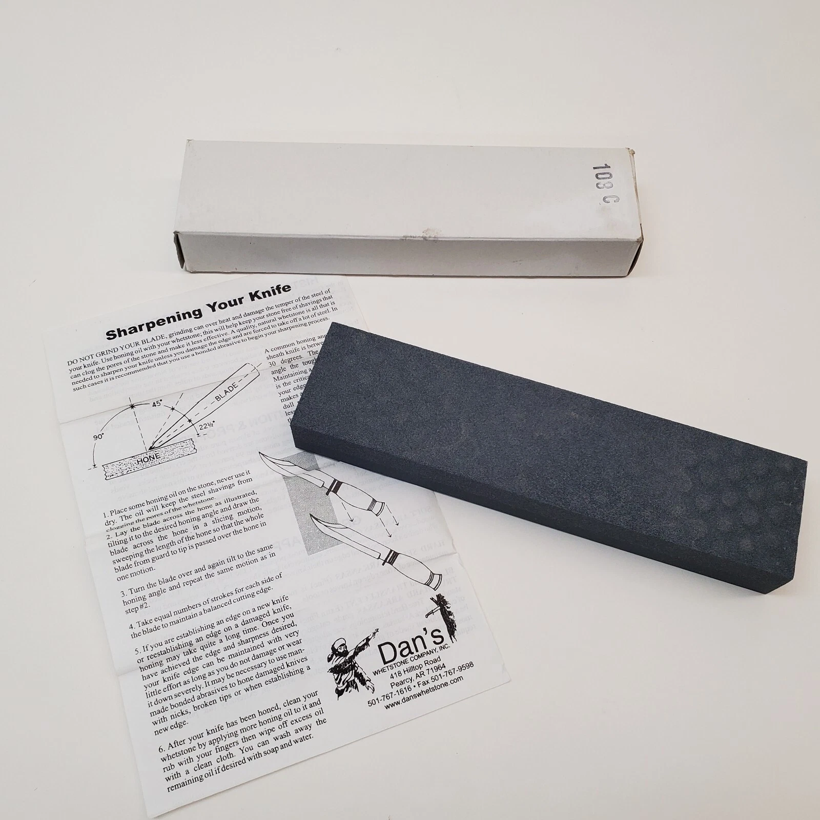 NEW Dan's Whetstone Dual 2 Stone Arkansas Knife Sharpening System 2x8"