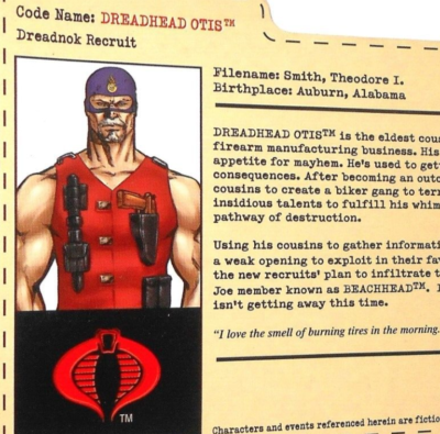 GI JOE dreadnok OTIS 2004 convention exclusive Joecon sdcc rampage