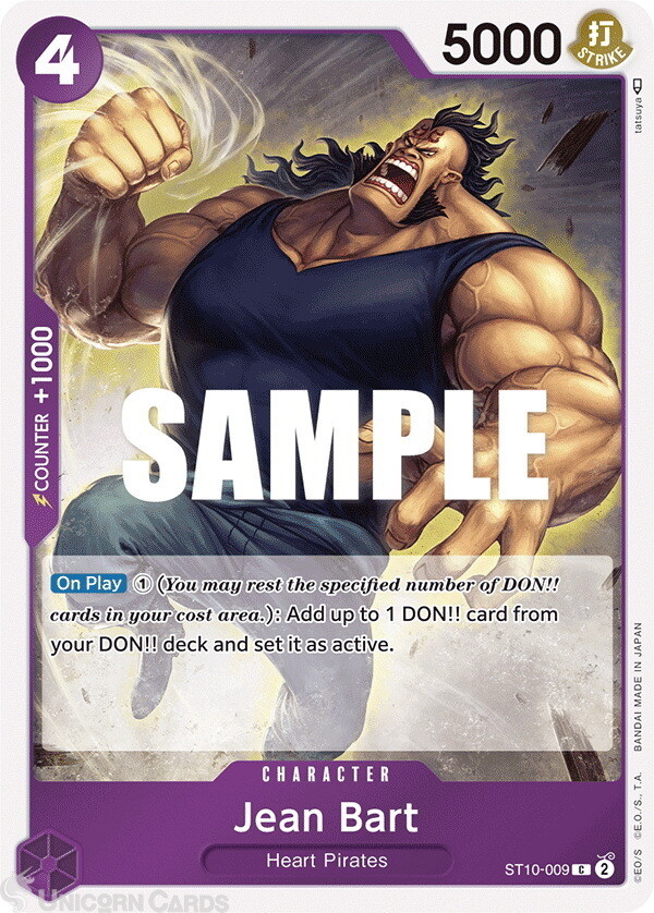 ST10-009 Jean Bart : Common Foil English One Piece TCG Card : ST10: Ultra Deck: