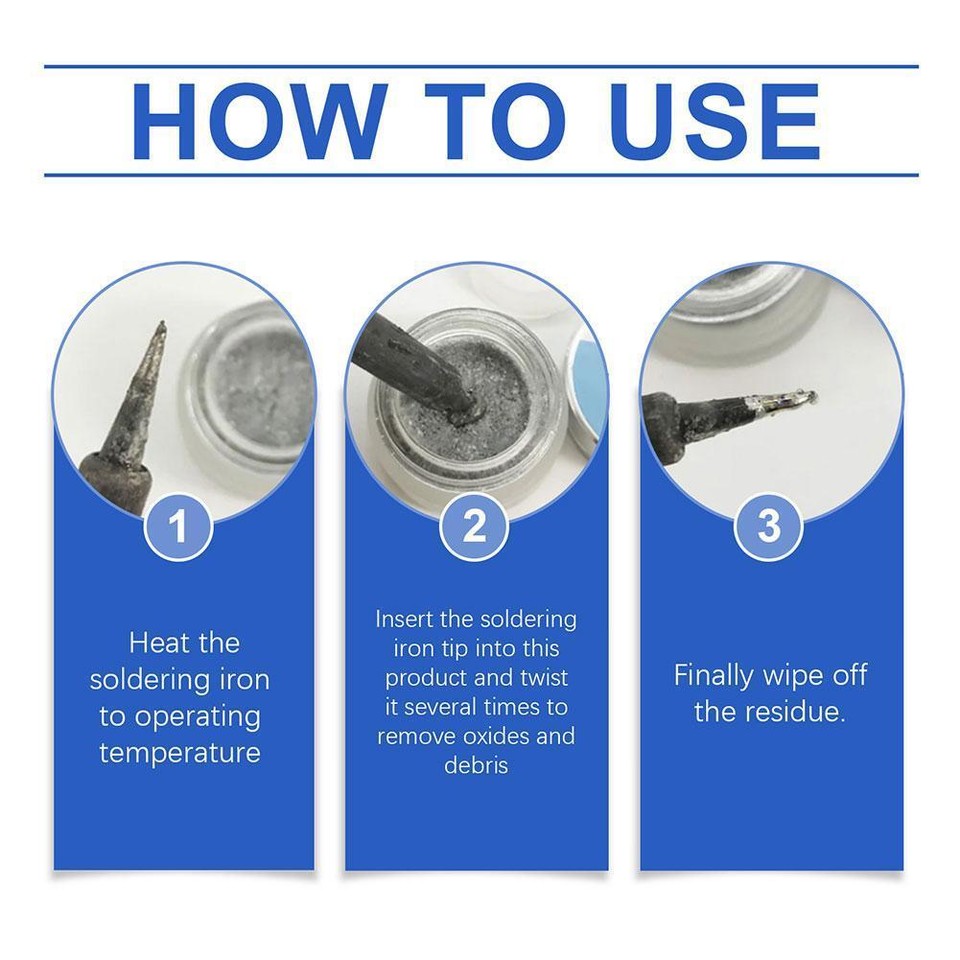 Soldering Iron Tip Tinner Activator Tip Cleaner Remover Lead Free 6g