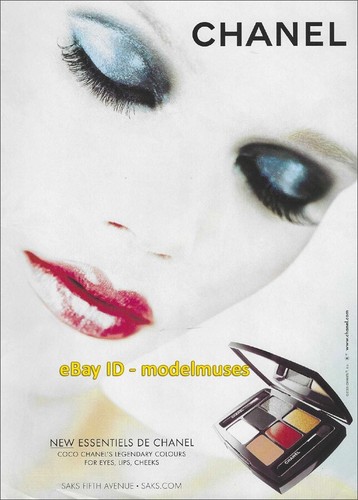 vintage CHANEL Beauty 1-stronicowy magazyn PRINT AD 2003 kobieta piękne czerwone usta - Zdjęcie 1 z 1