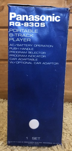 Panasonic 8 Track Player  TNT  RQ-830S  Reproduction Box & Paperwork - Picture 7 of 7