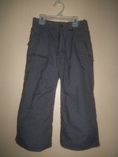 COLUMBIA OMNI-TECH GRAY FLEECE LINED ADJUSTABLE WAIST SNOW SNOWBOARD PANTS 4 5
