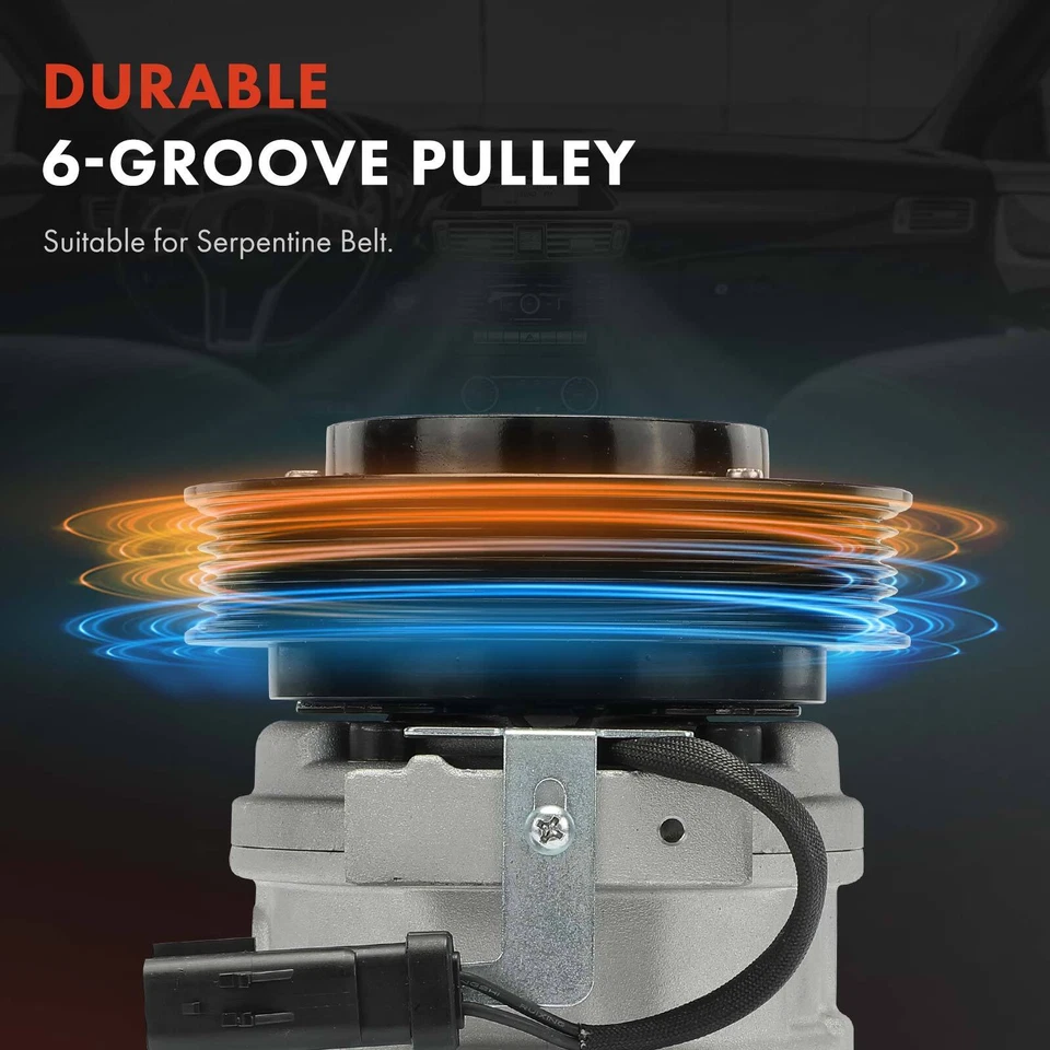 Compresor de aire acondicionado con embrague para Dodge Intrepid Chrysler Concorde 1998-2004 2,7 L Foto 4 de 4