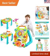3-in-1 Baby Walker for Boy Girls Sit to Stand Toy Activity Center Drawing Boa...