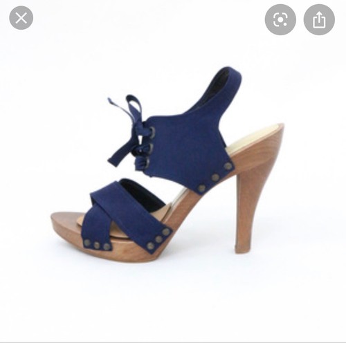 navy platform heels