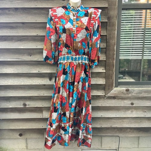 silk Diane Freis abstract floral 