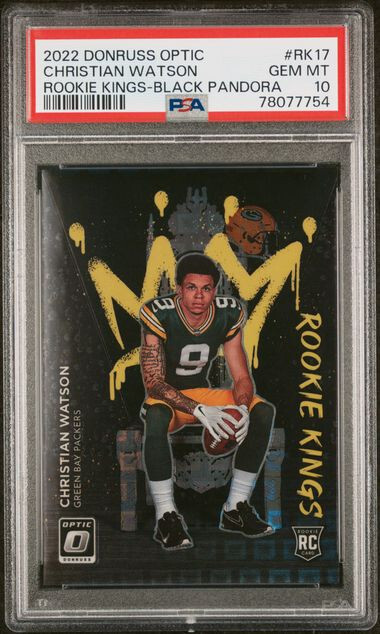 Christian Watson Panini Donruss Optic Rookie Kings #RK17 Black Pandora