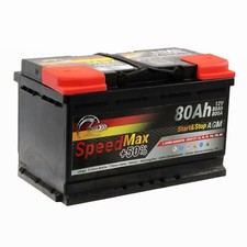 Autobatterie Speed Max 80Ah AGM Start&Stop 12V 800A Starterbatterie f&uuml;r Autos