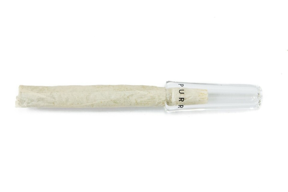 PURR 6.5mm Tapered Glass Filter Tip - Clear Handmade Glass Tip For Smoking, 38mm Length