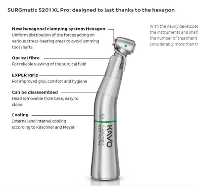 KaVo SURGmatic S201 XL 20:1 Electric Dental Handpiece