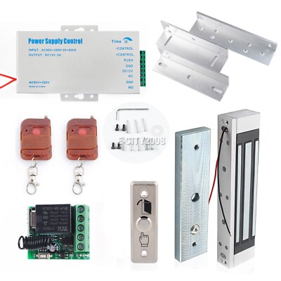 Access Control System, door entry Electric Magnetic Lock 350LB + l z bracket 