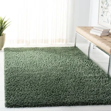 Safavieh Power Loomed August Shag Green Area Rugs - AUG200Y