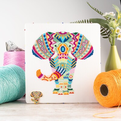 Mandala Elefant Kreuzstichmuster von Meloca Designs