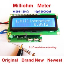 NEW High Precision Milliohm Meter 0 to 120Ohm Low Resistance Capacitance Tester