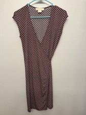 Michael Kors Womens Petite Small Printed Wrap Dress 