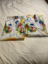 Vintage Disney Mickey Mouse Pinch Pleat Curtain Panels Donald Duck 2