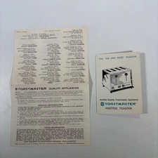 toastmaster hostess toaster manual “his And Hers” Warranty Instructions Vintage