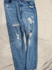 Levi's Premium 501 Mens Fly Button Blue Jeans 32x30