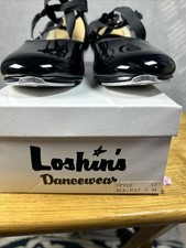 Loshin  s Women's Size 9 Black Tap Dance Shoe / With Warm Up Taped Instructions