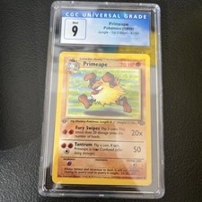 Primeape  43/64 - Jungle set  - Uncommon -  Pokemon Card - 1999 - CGC 9