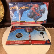 3pk Spider-Man Birthday Foil Balloons Airwalker Walking Balloon And Reg Foil