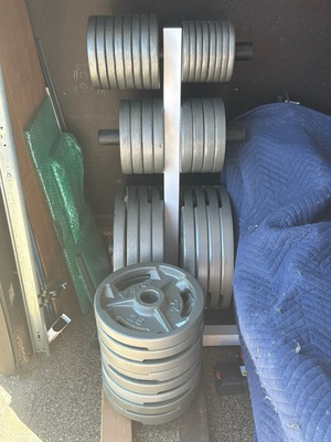 #ad 175# set of Olympic Weight Plates 2.5# 5# 10# 25# 45#. 4 sets available $275.00