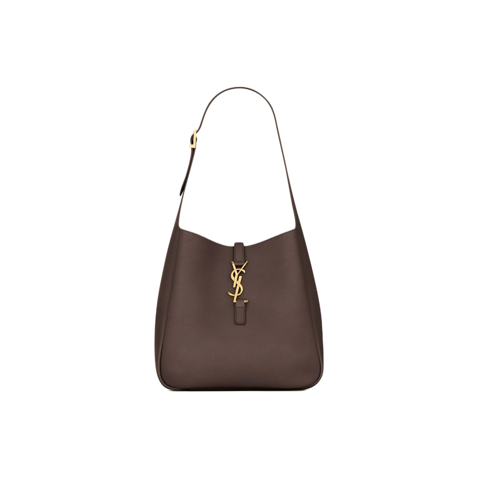 SAINT LAURENT Le 5 A 7 Leather Shoulder Bag Small Women's Brown 8.7*3.1*9.1 in