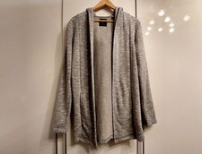 Top Zustand: SMOG Long Sweater Jacke Grau Herren M Slim Fit mit Kapuze