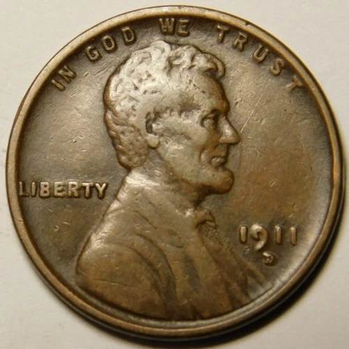 1911 D Lincoln Wheat Cent Penny F-VF  "Actual Coin Pictured"