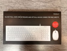    Macally 104-Key USB Keyboard  Mouse Combo   Brand New   Mac  PC Compatible