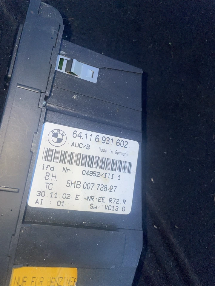 2003-2004-2005 BMW 325i A/C PAINEL DE CONTROLE CLIMÁTICO AQUECEDOR 64.11 6 931 602 FABRICANTE DE EQUIPAMENTO ORIGINAL - Imagem 2 de 3