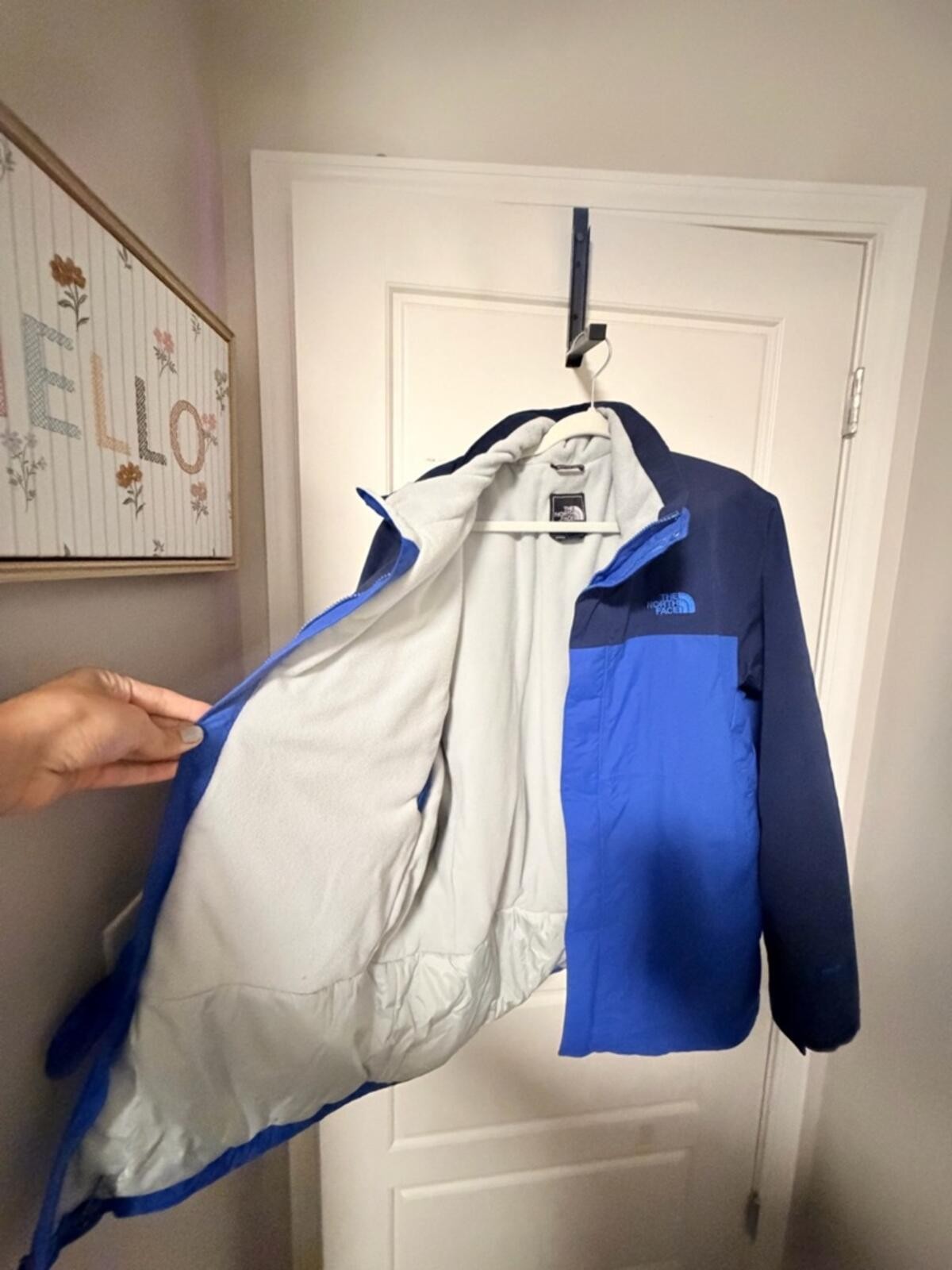 The North Face Navy and Royal Blue Hooded Shell Jacket image 7