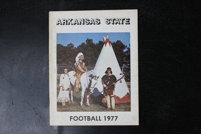 Arkansas State Football 1977 Program Media Guide Indians Mascot Schedule