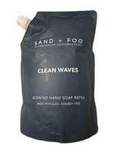 Sand + Fog Clean Waves Scented Hand Soap w/ Aloe Paraben Free Refill 34 oz New 0.74 per fl oz