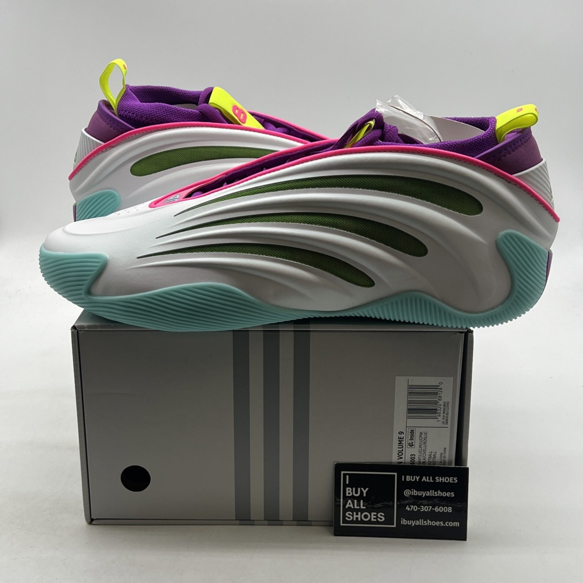 Size 14 - Jalen Williams x adidas Harden Vol. 9 White Lucid Lime