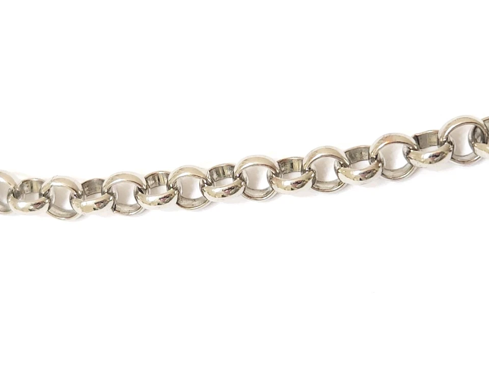 Винтажный 1981 Серебряный собственности GUESS подписанный подвеска Rolo цепочка ошейник ожерелье - Изображение 4 из 4