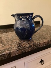 Wetheriggs Vintage Jug, Navy/cream glazed, Penrith Studio