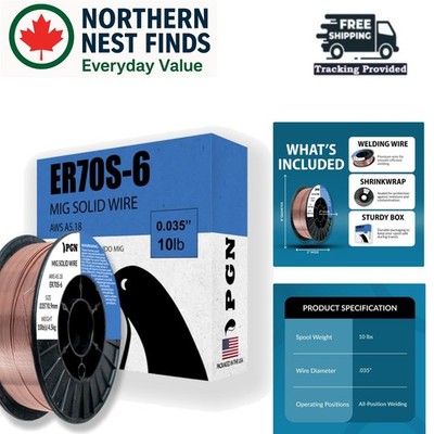Precision MIG Welding Wire - PGN ER70S-6 .035'' Copper Coated - Pro Quality 10lb