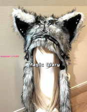 Plush Animal Ear Hat Subculture Dark Gothic Style Ear Protection Thick Warm