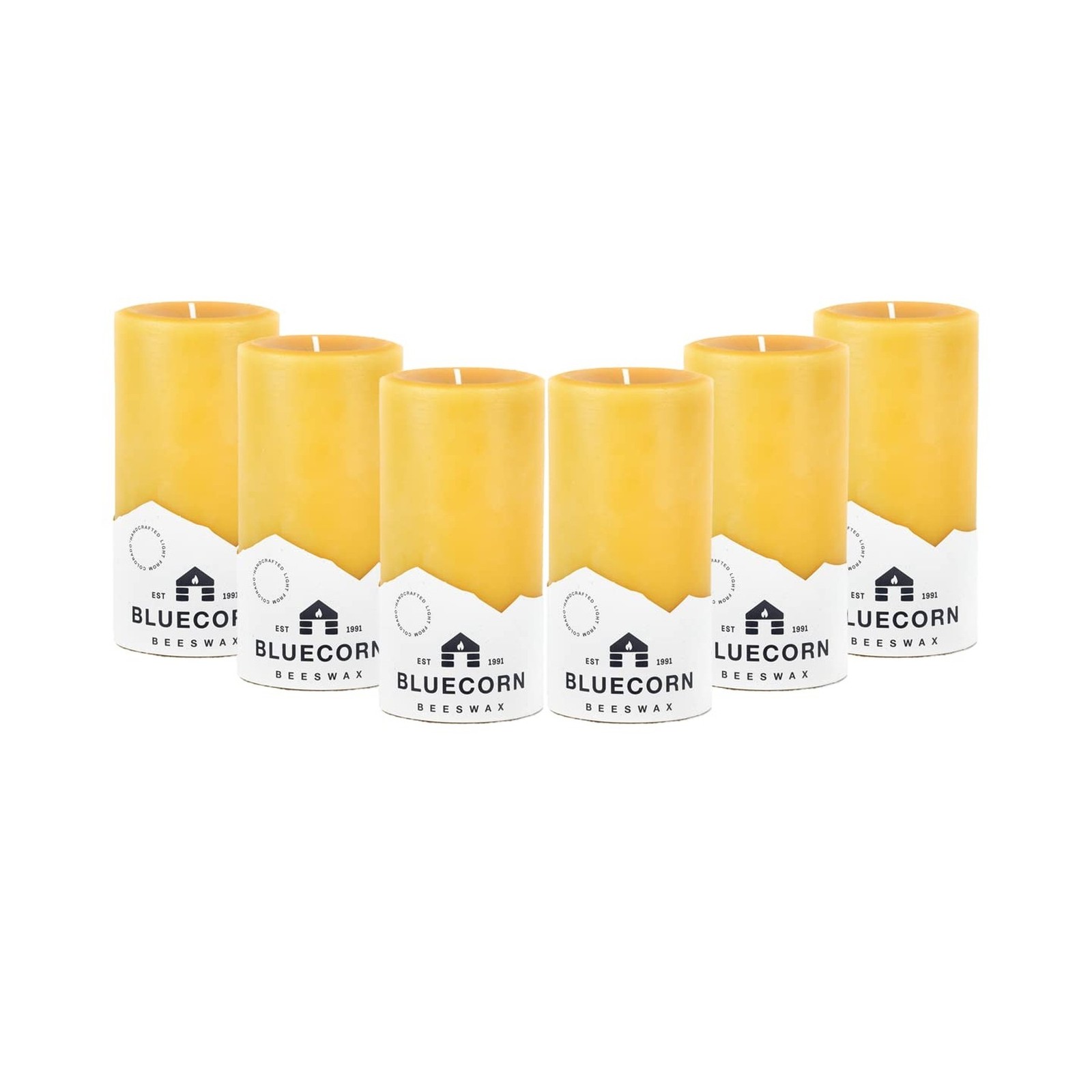 Bluecorn Beeswax Pillar Candle, 100% Pure Natural Bees Wax, 