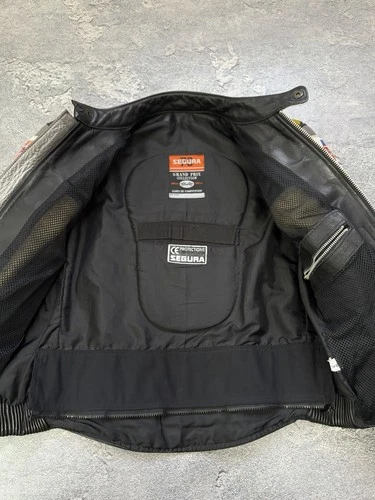 Vintage Segura Leather Racing Jacket Motul Total Dunlop Patches Biker Size M / 3 image 4