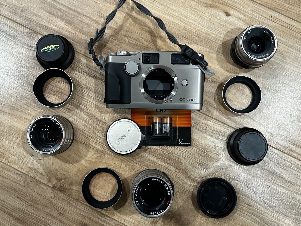 Contax G2 Film Camera set: 3Lens: 28mm 45mm 90mm all w/hoods. | eBay