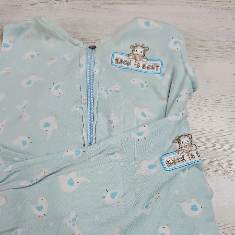 Halo Saco de Dormir Envoltura Lote de 2 NB Recién Nacido 0-3 Meses Elefantes Azules Estrellas Grises Foto 4 de 4