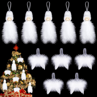 10 StüCk EngelsflüGel Weihnachten, Weiß Engel Federn Christbaumschmuck Engel Wei