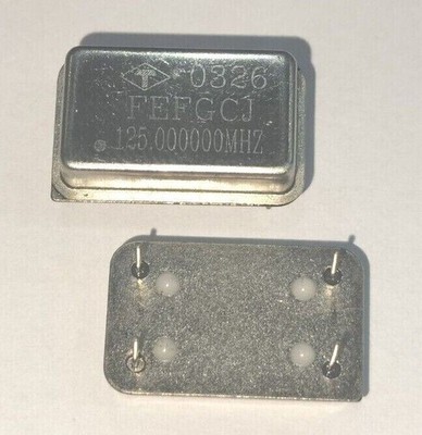 4PCS 125MHZ 125.000MHZ Crystal Clock Oscillator HCMOS 5V rectangle DIP14/DIP-14