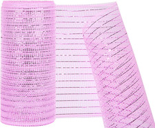 Deco Mesh 5.9 Inch X 30 Feet Decor Mesh Ribbon with Metallic Foil Deco Mesh Wrea