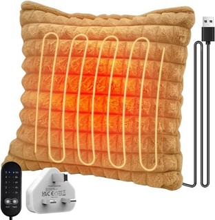 USB Heated Seat Cushion for Heated Back Support 45x45cm (Khaki) For Auction.